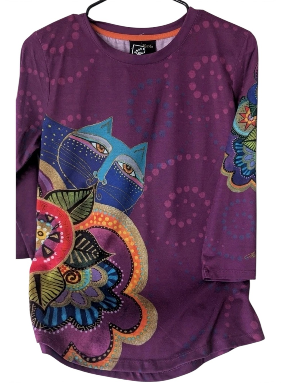 Laurel Burch Cat Purple Shirt